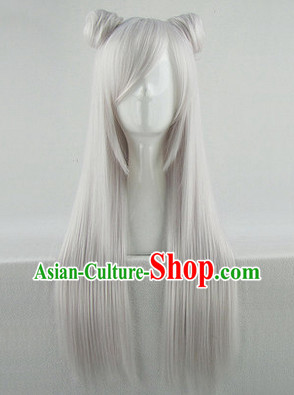 Ancient Chinese Fairy Cosplay White Wig for Teenagers