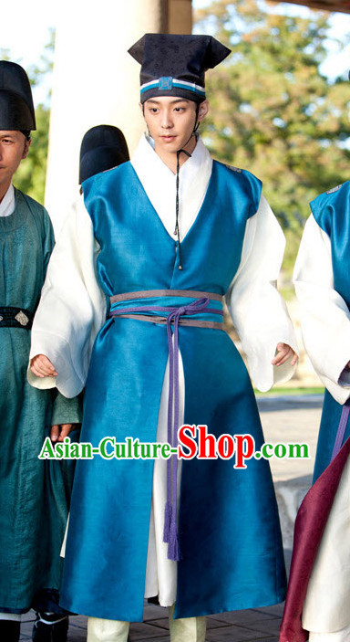 Traditional South Korean Historical Hanbok Costumes and Hat