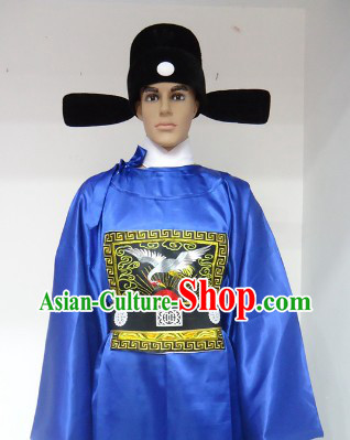 Ancient Chinese Ming Dynasty Government Costumes and Hat for Men