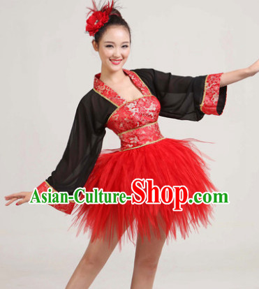 Traditional Short Hanfu Changed Style Dance Costumes