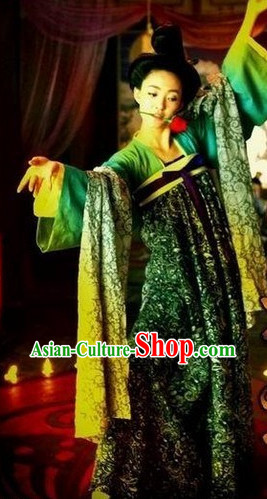 Tang Dynasty High Waist Clothes and Wig