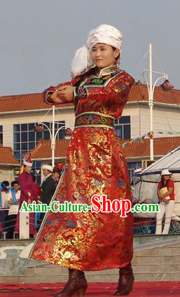 Chinese Mongolian Clothing and Hat