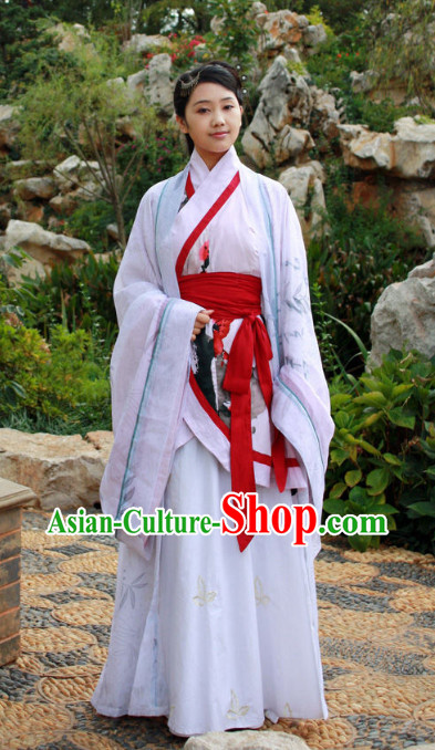 China Classical Lady Hanfu Clothing Full Set