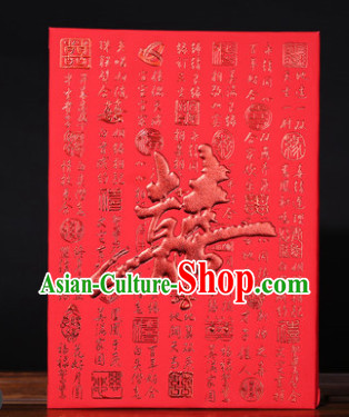 Chinese Traditional Wedding Guest Signatures Cloth Book