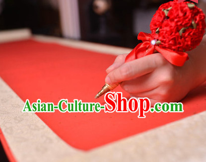 4 Meters Long Chinese Classical Wedding Guest Signatures Cloth Scroll