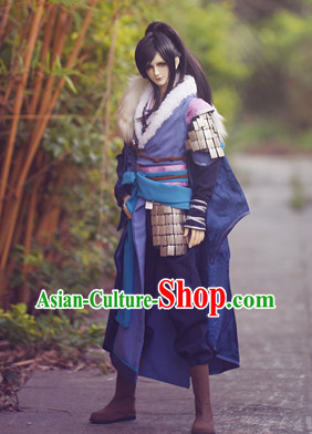 Chinese Traditional General Costumes and Hair Accessories Complete Set