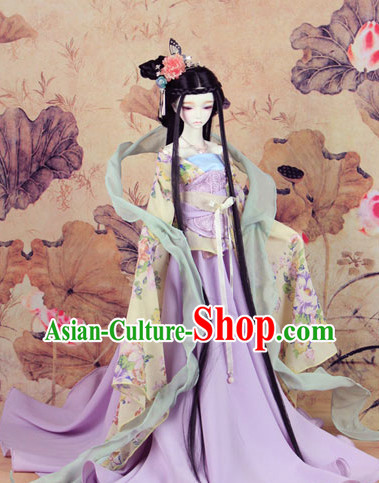 Asian Princess Halloween Costumes and Hair Ornaments Complete Set