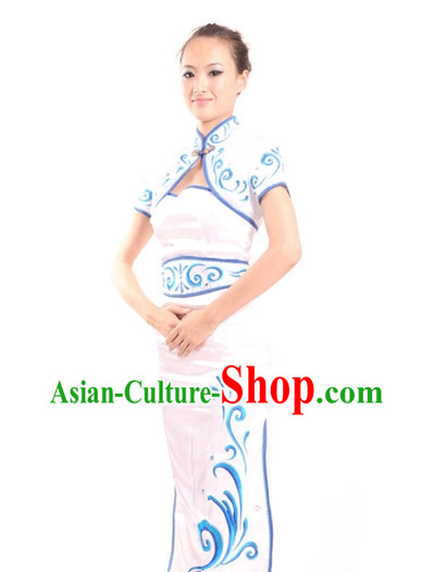 China Shop Chinese Fan Dance Costumes Girl Dancewear for Women