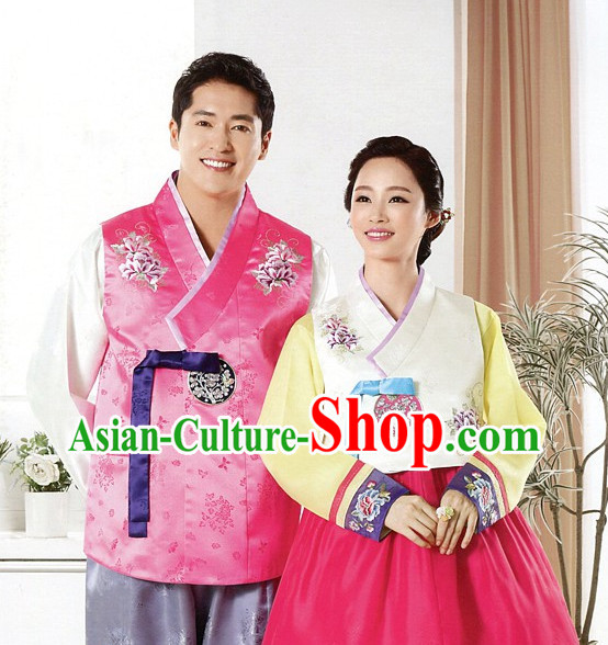 Korean Fashion Traditional Couple Dresses Complete Set for Women