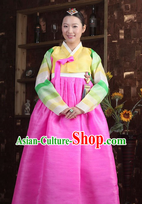 Top Korean Traditional Hanbok Birthday Ceremonial Cloth Complete Set for Women