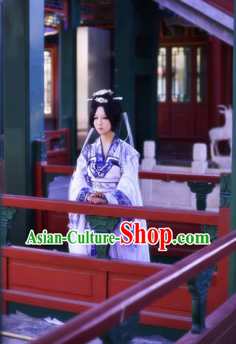 Chinese Costumes Traditional Clothing China Shop Purple Princess Cosplay Halloween Costumes