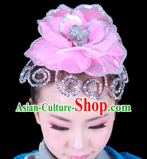 Chinese Classical Group Dance Dance Big Flower Headwear