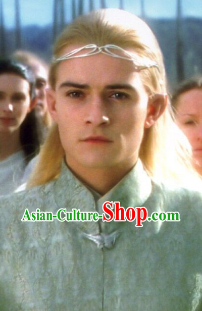 The Lord of the Rings Warrior Long Wig and Hair Accessories