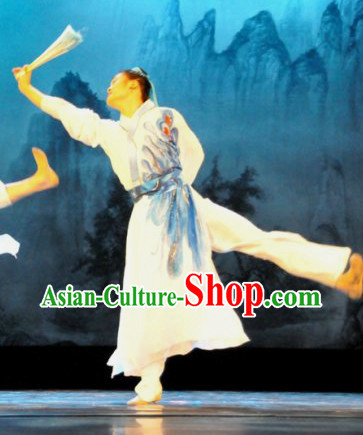 Chinese Traditional Butterfly Love Dance Costumes and Headbands Complete Set