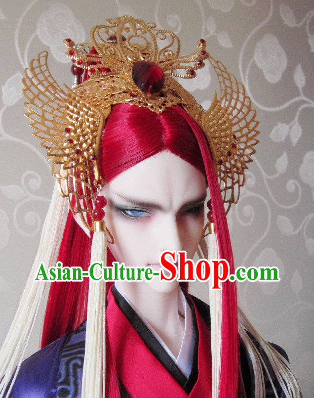Asia Fashion Chinese Emperor Gold Hair Accessories Headbands Hair Jewelry