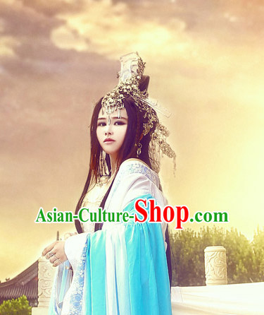 Asian Chinese Ancient Traditional ong Wigs and Hair Accessories for Women
