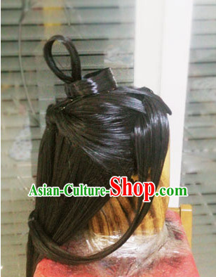 Chinese Cosplay Long Black Wigs