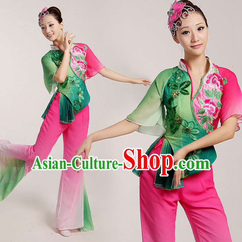Chinese Folk Dancing Costumes Complete Set for Women