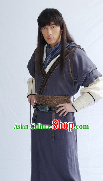 Traditional Chinese Ancient Swordsmenr Costumes Complete Set for Men