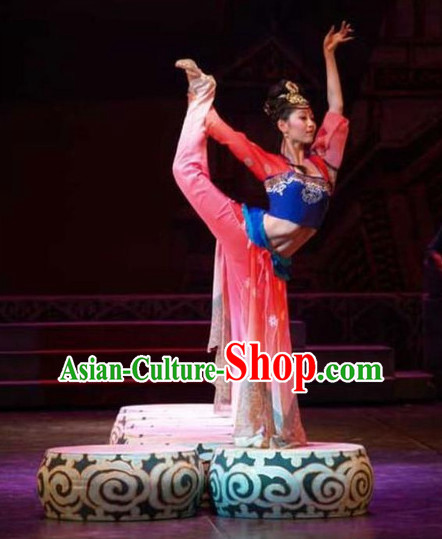 Chinese Classic Dance Costume and Headpieces Complete Set