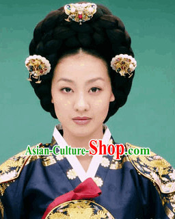 Ancient Korean Palace Empress Hair Accessories and Wigs