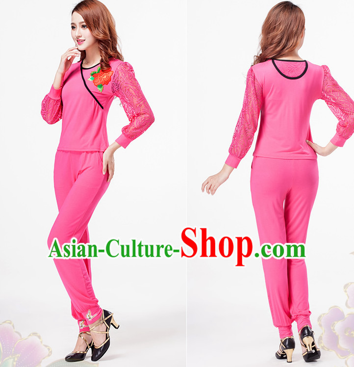 Pink China Style Modern Dance Costume Ideas Dancewear Supply Dance Wear Dance Clothes Suit