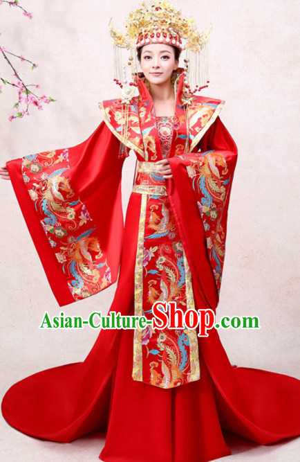 Ancient Chinese Empress Royal Dresses Imperial Robe Clothes Complete Set