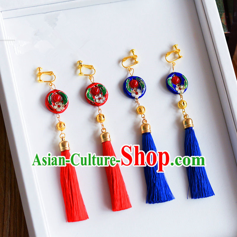Chinese Ancient Style Jewelry Accessories, Xiuhe Suit Wedding Bride Earring for Women