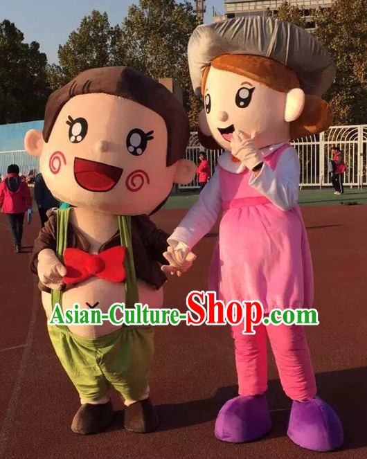 Free Design Professional Custom Made Mascot Costume Customized Mascots Costumes Happy Boy and GirlMascot Costumes