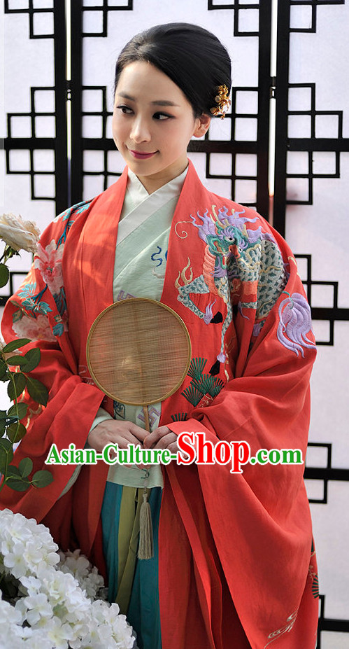 Chinese Style Dresses Kimono Dress Han Dynasty Empress Princess Queen Outfits Complete Set for Women