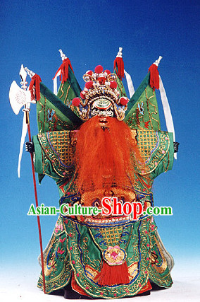 Traditional Chinese Handmade General Armor String Puppet Hand Puppets Hand Marionette Puppet Arts Collectibles