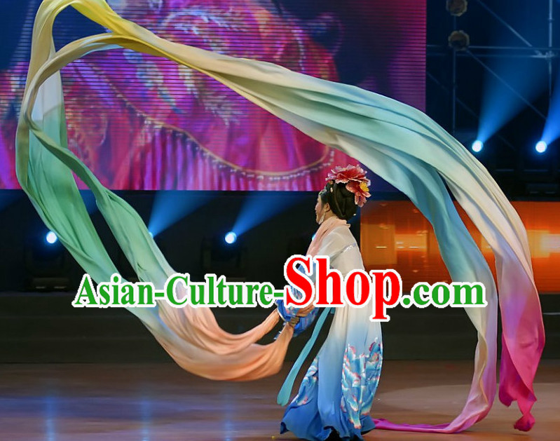 Pure Silk 12 Meters Color Changing Dance Ribbon Dancing Ribbons