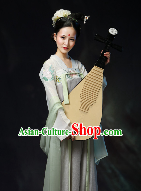 Asian Chinese Tang Dynasty Hanfu Dress Costume Clothing Oriental Dress Chinese Robes Kimono for Women Gilrls Adults Children