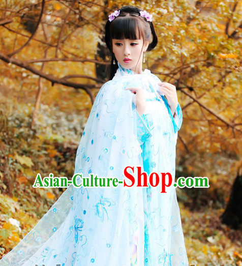 Asian Chinese Han Dynasty Hanfu Dress Costume Clothing Oriental Dress Chinese Robes Kimono for Women Gilrls Adults Children
