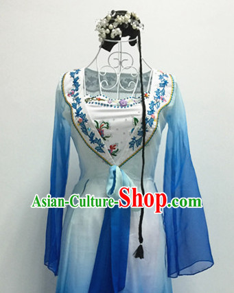 Chinese Classical Dance Costumes and Headdress Complete Set for Women or Gilrs