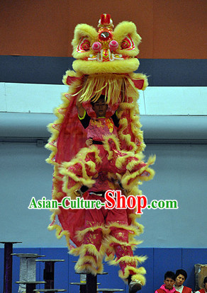 Supreme 100_ Natural Wool Chinese Southern Lion Dance Equipments Complete Set