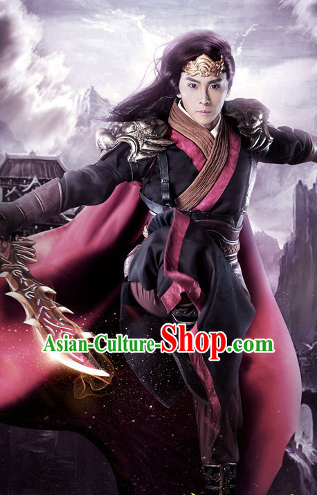 Chinese Ancient Swordsman Hanfu Clothes Film Superhero Costumes Traditional Knight Costume Complete Set