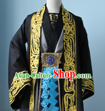 Chinese Men Emperor Hanbok Kimono Stage Opera Costume Dresses Costume Ancient Cosplay Complete Set