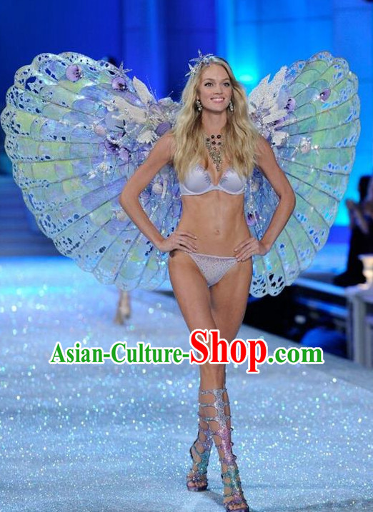 Parade Quality Model Feather Dance Costumes Popular Ostrich Feathers Fancy Costume Stage Drama Costumes Angel Wings Costume Complete Set