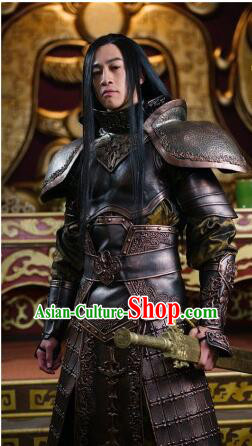 Chinese Ancient General Hero Body Armor Costumes Complete Set for Men