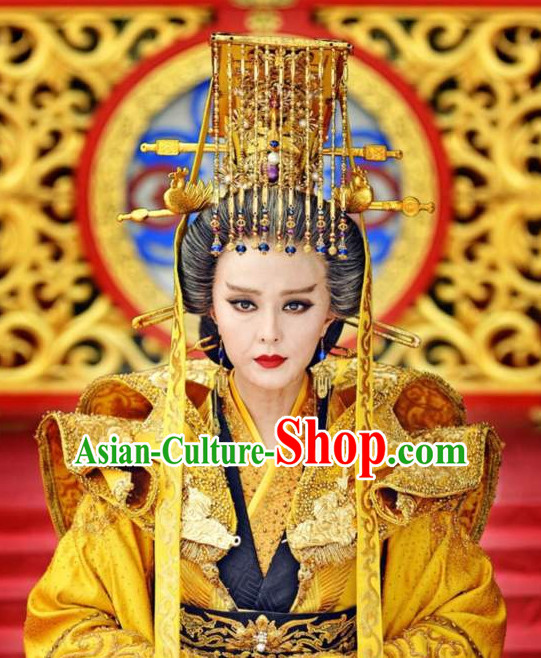 Ancient Chinese Emperor Hat Hair Accessories Headpiece Headdress Crown