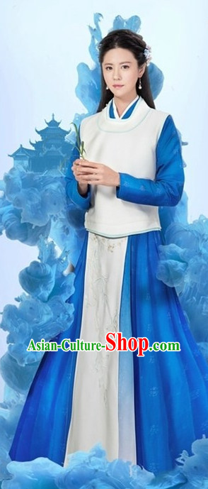 Ancient Chinese Female Official Clothing and Hair Accessories Complete Set for Women