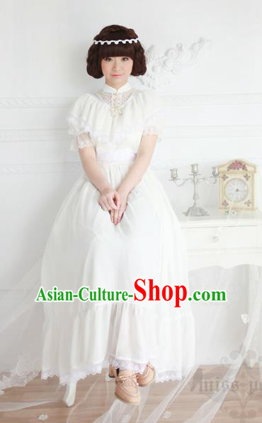 Traditional Classic Women Clothing, Traditional Classic Palace Lace Short-Sleeved Dress Long Skirts for Women