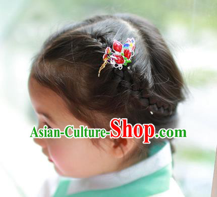 Traditional Korean Hair Accessories Girls Hairpins, Asian Korean Fashion Headwear Hair Stick for Kids