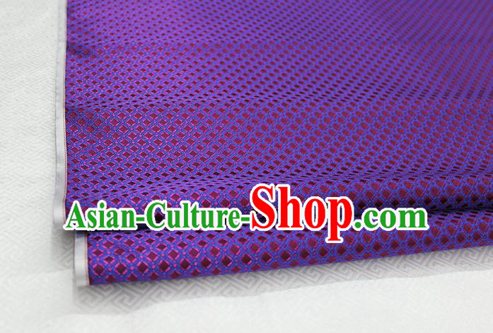 Chinese Traditional Ancient Costume Palace Pattern Purple Brocade Cheongsam Satin Mongolian Robe Fabric Hanfu Material