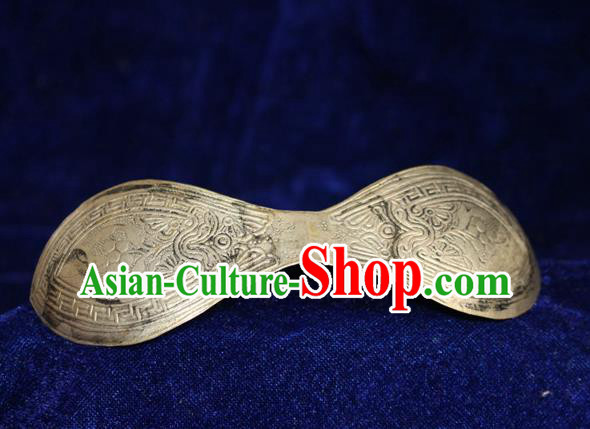 Traditional Chinese Miao Nationality Crafts Jewelry Accessory Hair Accessories, Hmong Handmade Miao Silver Palace Hair Sticks Hair Claw, Miao Ethnic Minority Hair Fascinators Hairpins for Women