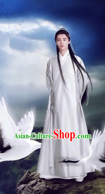 Traditional Ancient Chinese Nobility Childe Costume, Elegant Hanfu Male Aristocrat Dress, Cosplay China Swordsman Clothing for Men