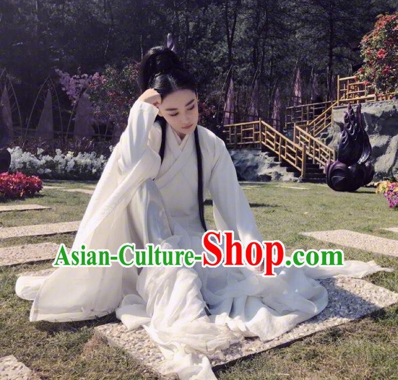 Traditional Chinese Ancient Heroine Costume, Chinese Teleplay Flower Shabana Flyings Sky Song Dynasty Swordswoman Clothing and Headpiece Complete Set for Women