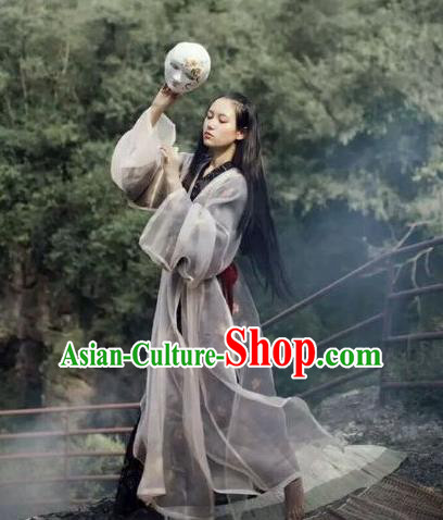 Traditional Chinese Ancient Jin Dynasty Noble Lady Costumes, China Princess Hanfu Embroidered Wide-sleeve Cardigan Blouse and Ru Skirt Complete Set for Women