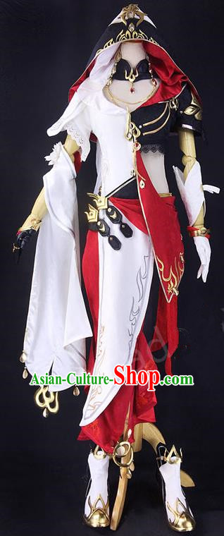 Asian Chinese Traditional Cospaly Customization Ming Dynasty Kung Fu Instructor Costume, China Elegant Hanfu Knight-errant General Embroidered Clothing for Women